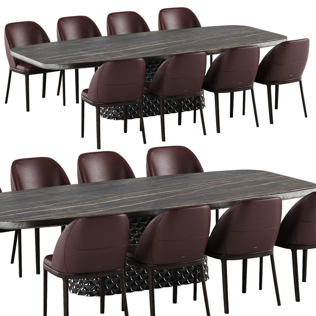 Cattelan Italia Atrium Keramik Premium table Mariel chair set — Descargar
