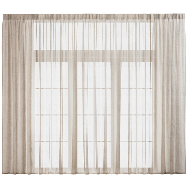 Wide Linen Tulle Curtain — Descargar