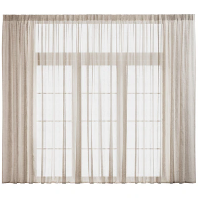 Wide Linen Tulle Curtain — Ver 5