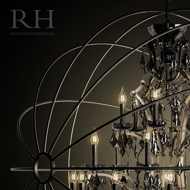 Foucault's orb smoke crystal chandelier 60 " — Descargar