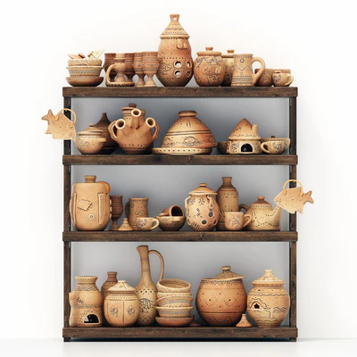 Dishes clay n22 / Clay dishes No. 22 — Ver 5