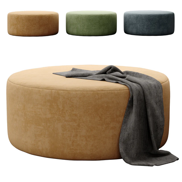 Round Ottoman By Howard Elliott Collection — Скачать