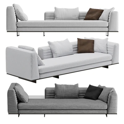 Sofa Minotti Roger Suite Low Mix With Case — Ver 4
