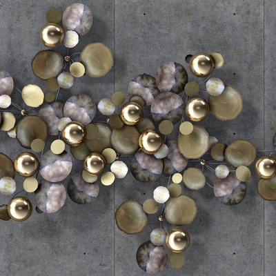 A Large Brass Curtis Jere Raindrops Wall Sculpture — Ver 4