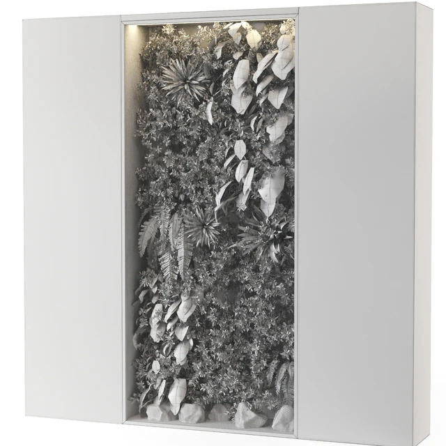 Indoor Wall Vertical Garden Behind the Glass - Set 698 — Descargar