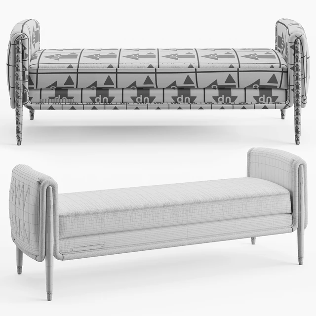 Theodore Alexander Grace end of bed Bench — Descargar
