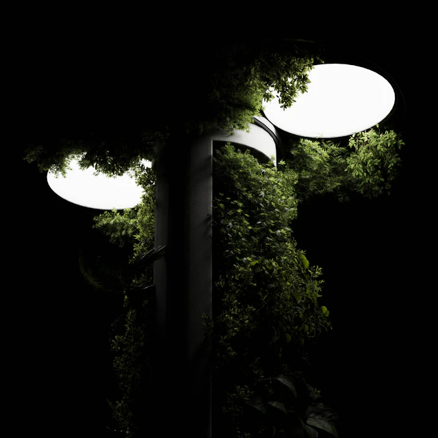 Column plant - pillar plant with ceiling light 06 — Descargar