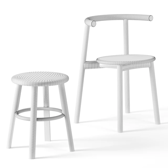 Solo chair and stool by Matiazzi — Descargar