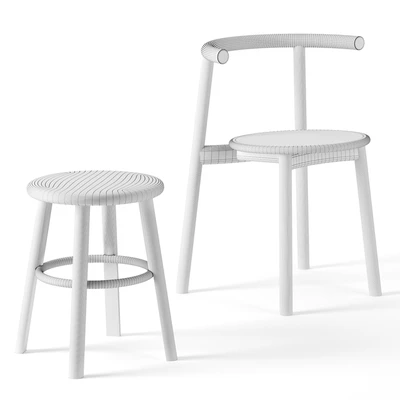 Solo chair and stool by Matiazzi — Ver 2