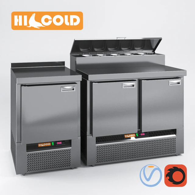 Table refrigerated pizzafied HiCold, set GN 1111, GNE 1, GN 11, GN 111 — Descargar