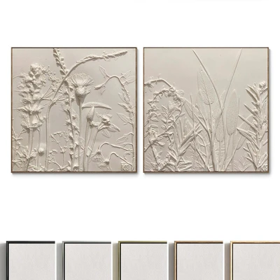 Plaster two square photo frames D-176 — Ver 1
