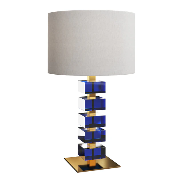 Lacquered natural brass table lamp — Скачать