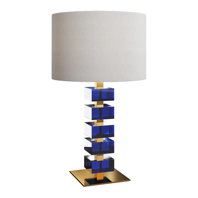 Lacquered natural brass table lamp — Вид 1