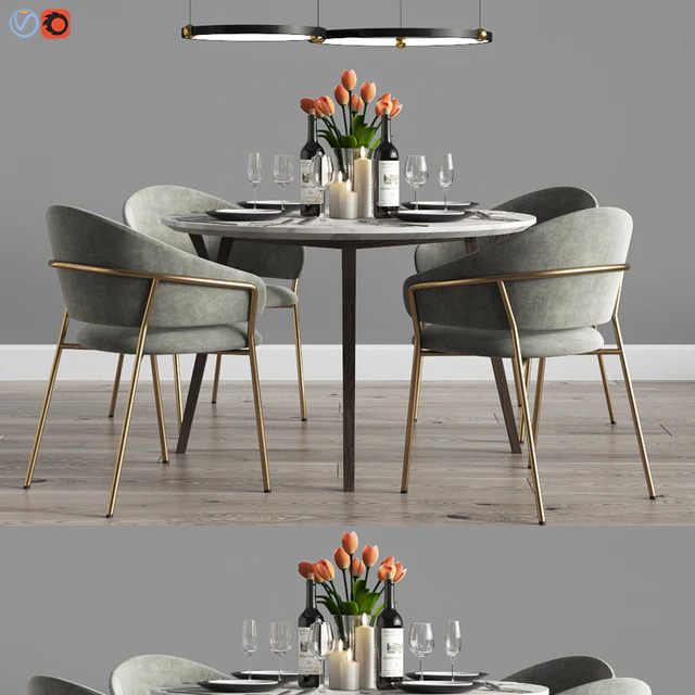Modern Dinning Set 9 — Descargar