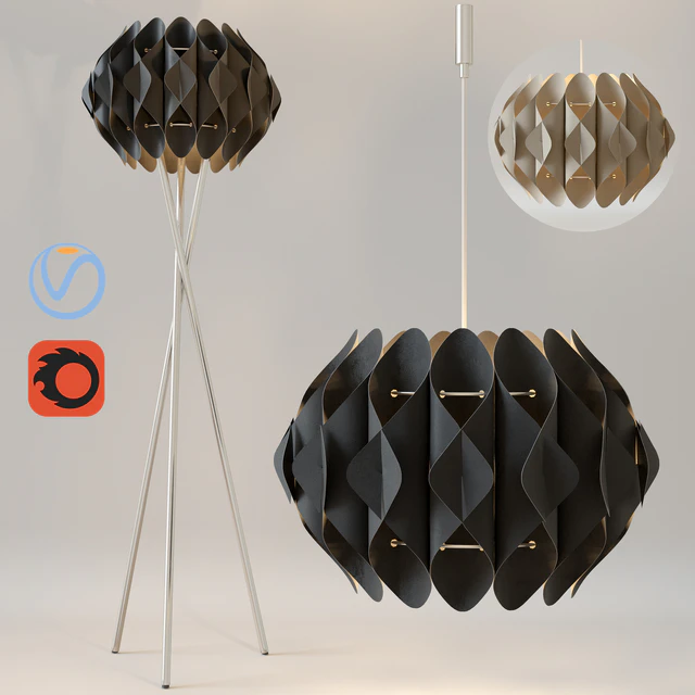 Chandelier and floor lamp AZZARDO RUBEN — Descargar