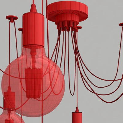 10 Light Cable Chandelier in white — Вид 3