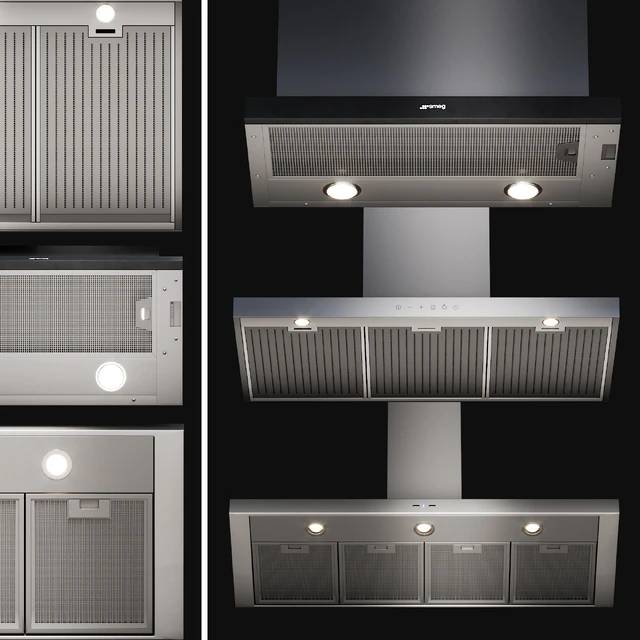 Kitchen Appliances Smeg Hoods Set 2 — Descargar