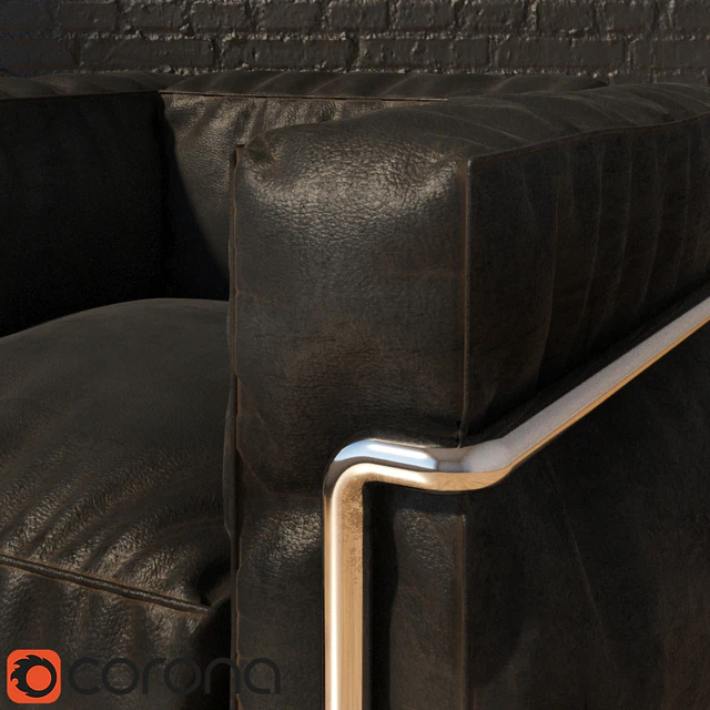 Old leather chair LC2 — Descargar