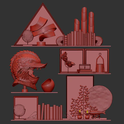 Decorative set with medieval Dragon Helmet — Вид 2