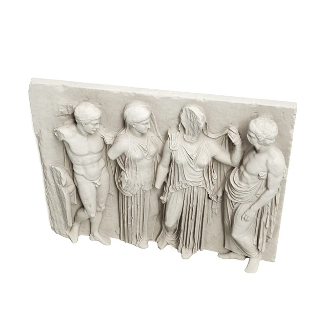 Greek Attic relief wall panel — Скачать