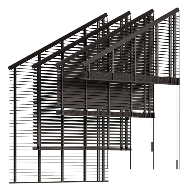 Wooden blinds for the attic window — Скачать