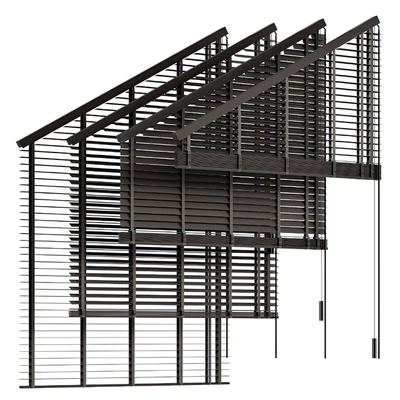 Wooden blinds for the attic window — Вид 1