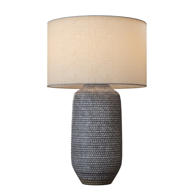 Crate & Barrel Cane Gray Table Lamp — Descargar