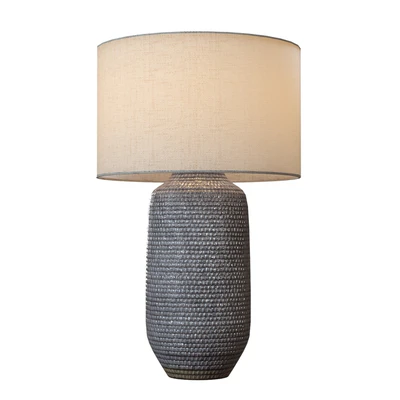 Crate & Barrel Cane Gray Table Lamp — Ver 6