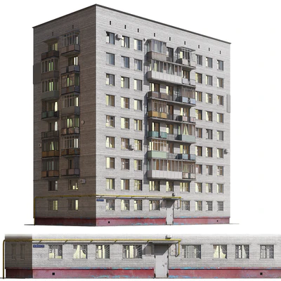 Nine-storey residential building — скачать