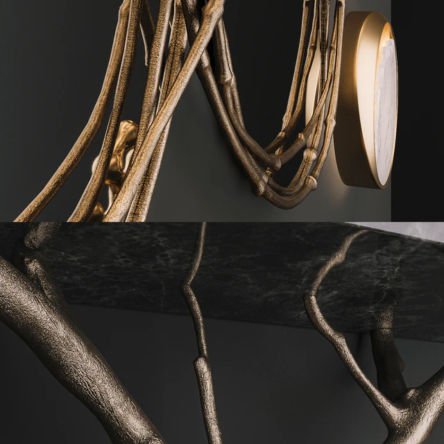 Ginger & jagger Primitive Console, Vine Triptych Mirror, Eclipse Wall Lamp — Download