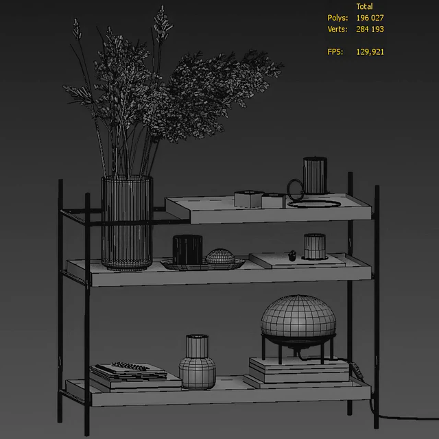 Woud Shelves with Decorative Filling — Descargar