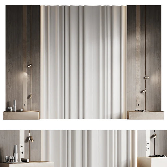 Headboard with wall moldings — Download