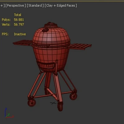 Ceramic charcoal grill — View 4