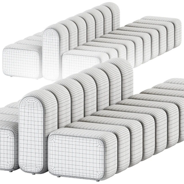 Pouf Sets Bob Hide by Bla Station — Скачать