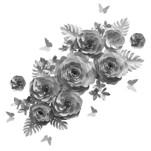 Composition of paper flowers — Descargar