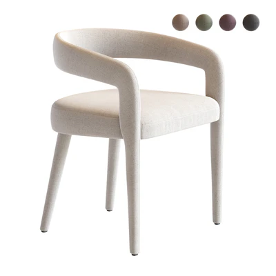 LISETTE WHITE DINING CHAIR — Вид 1