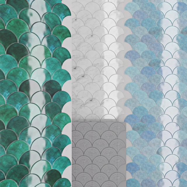 Pentaceramica fish scale tiles — Descargar