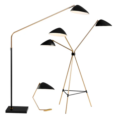 WEST ELM Curvilinear Mid-Century Lamp set — Скачать