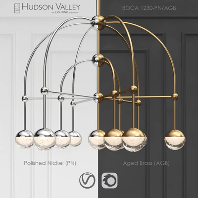 Chandelier BOCA 1230-PN / AGB — Ver 1