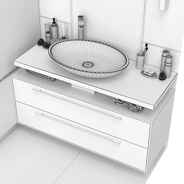 Furniture and decor for a small bathroom. — Descargar