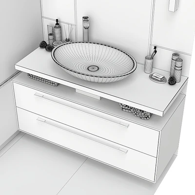 Furniture and decor for a small bathroom. — Ver 3