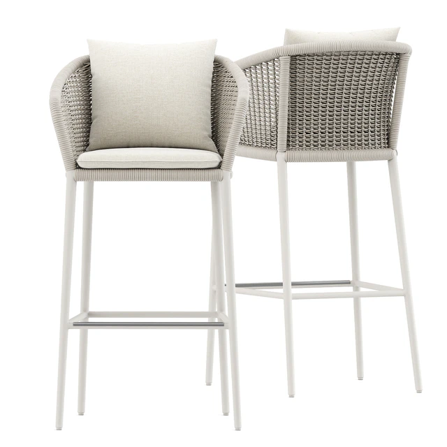 Knot barstool with arms and Knot counter stool with arms by Janus et Cie — Descargar