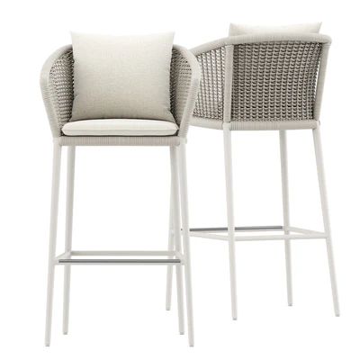 Knot barstool with arms and Knot counter stool with arms by Janus et Cie — Ver 5