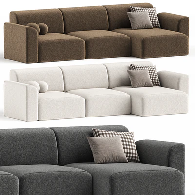 Corner sofa Bayvin-2 Soft Gray — Ver 3