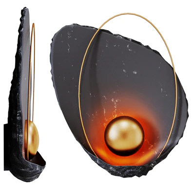 Sconce Ginger & Jagger Pearl Black Wall Lamp — Descargar