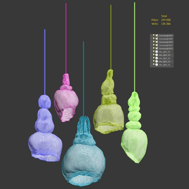 Clay lamps. 5 models — Descargar