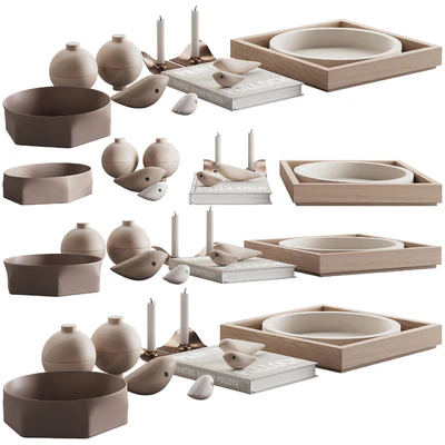 077 Living decor set NEUTRAL BIRDS 00 — Ver 5
