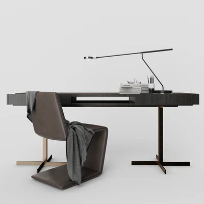 Minotti Phillips chair and Close "Writing Desk" — Ver 1