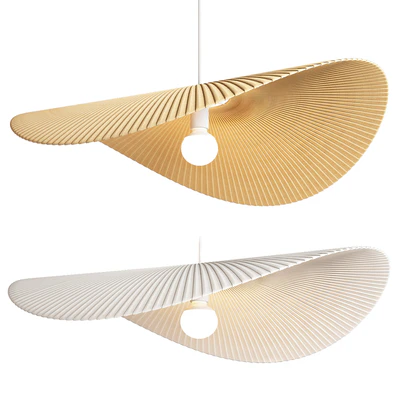 Straw Fabric Pendant Light 80 — Ver 1