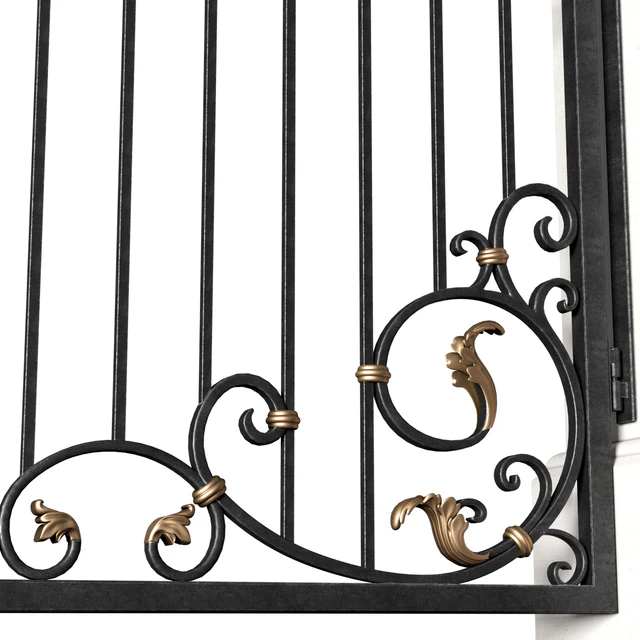 Кованые ворота в классическом стиле.Entrance Driveway Iron Gates Fence — Скачать